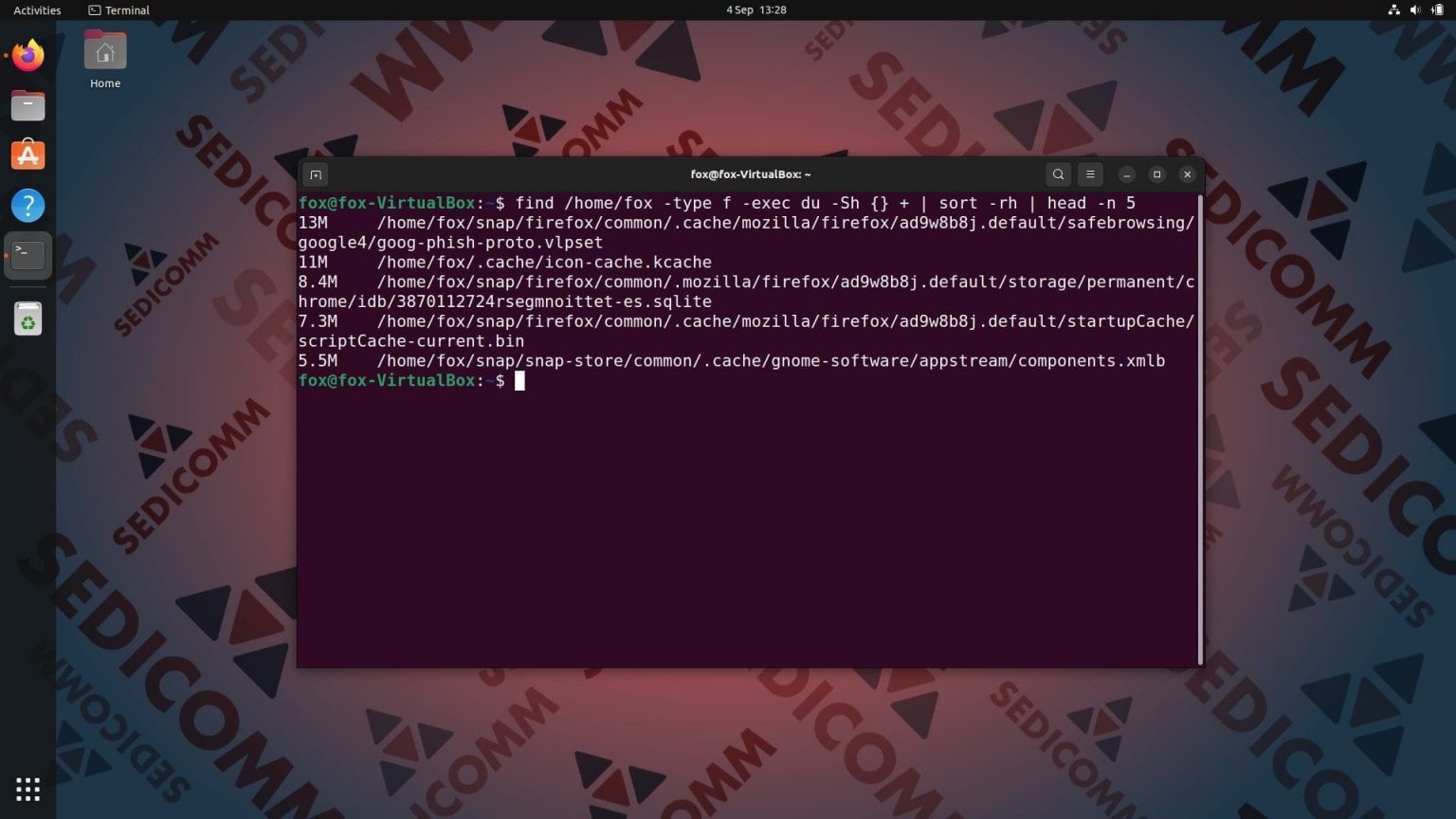Как найти и удалить большие файлы в Linux с помощью Large Files Finder